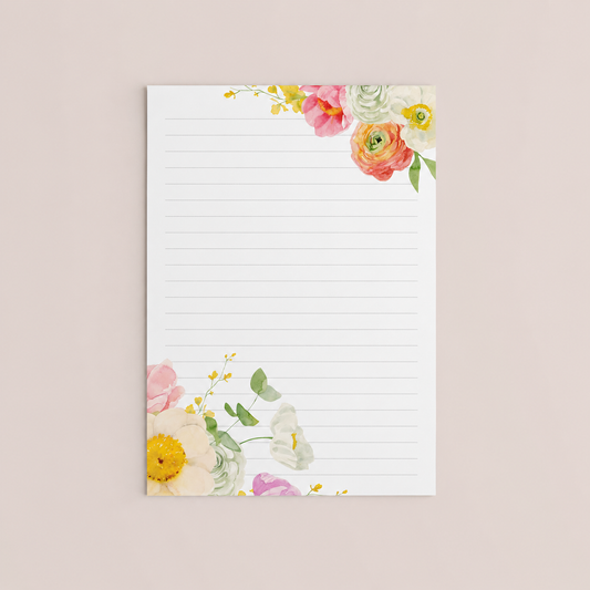 Notepad Year in Bloom