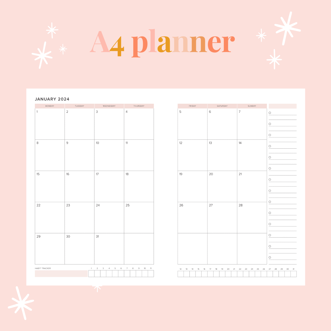 2024 A4 Planner (Daily Layout)