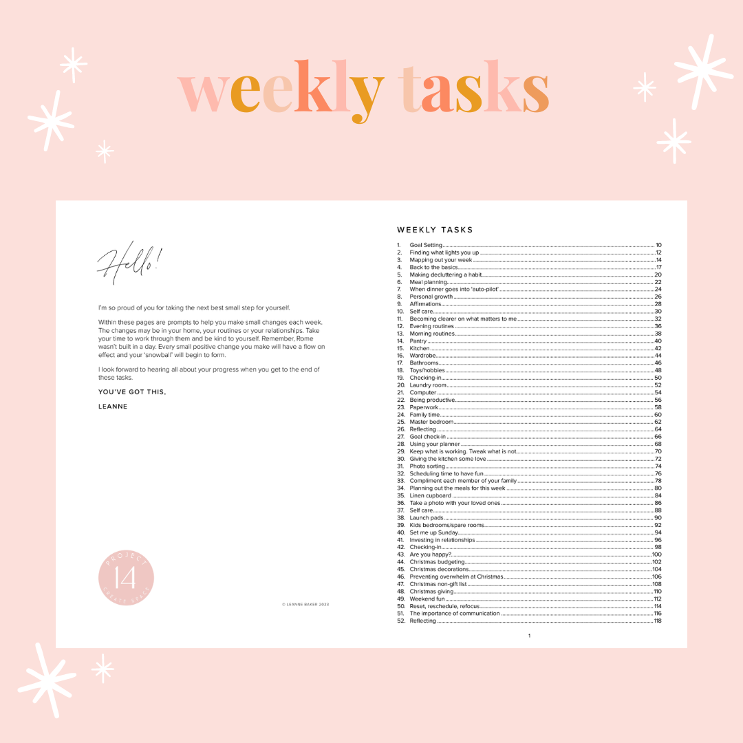 Weekly Task Booklet