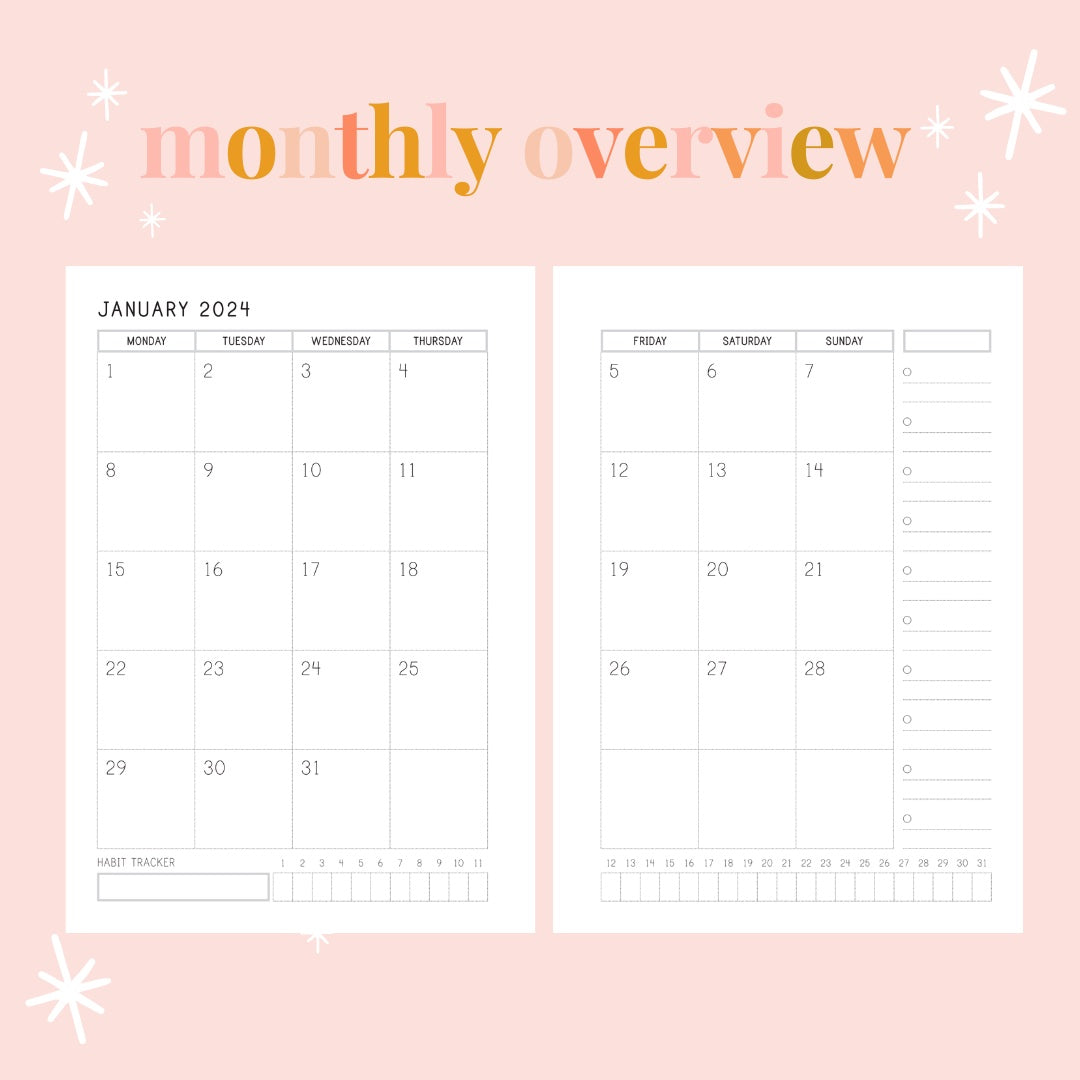 2024 WEEKLY LAYOUT Signature Planner
