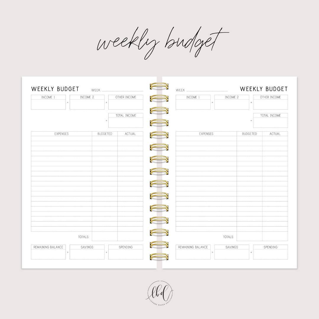 WATERCOLOUR 2025 WEEKLY LAYOUT SIGNATURE PLANNER