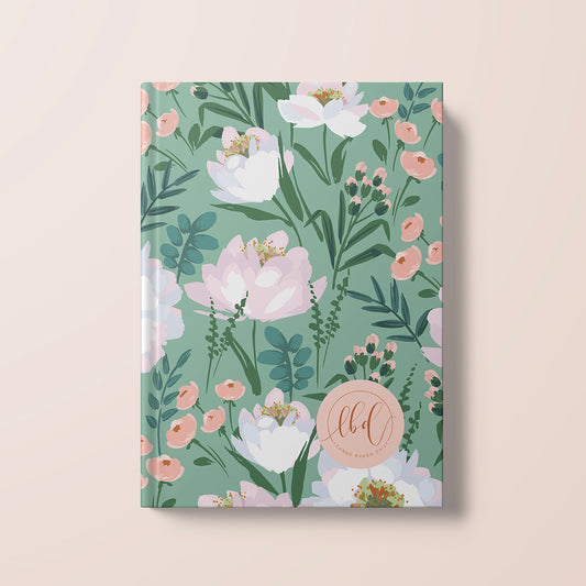 GREEN FLORAL Slimline Planner