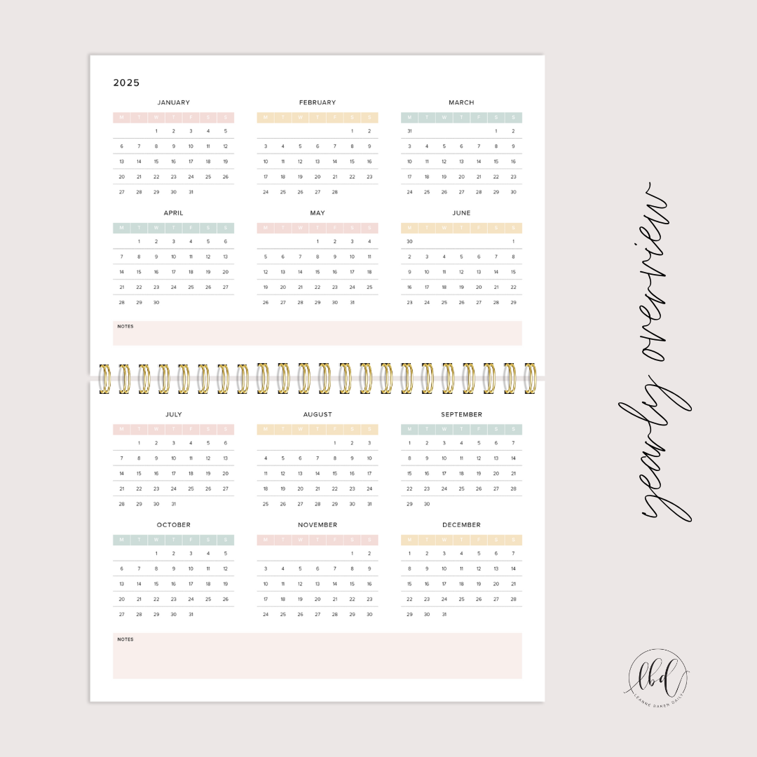 Seconds - Wildflower LANDSCAPE 2025 A5 Planner