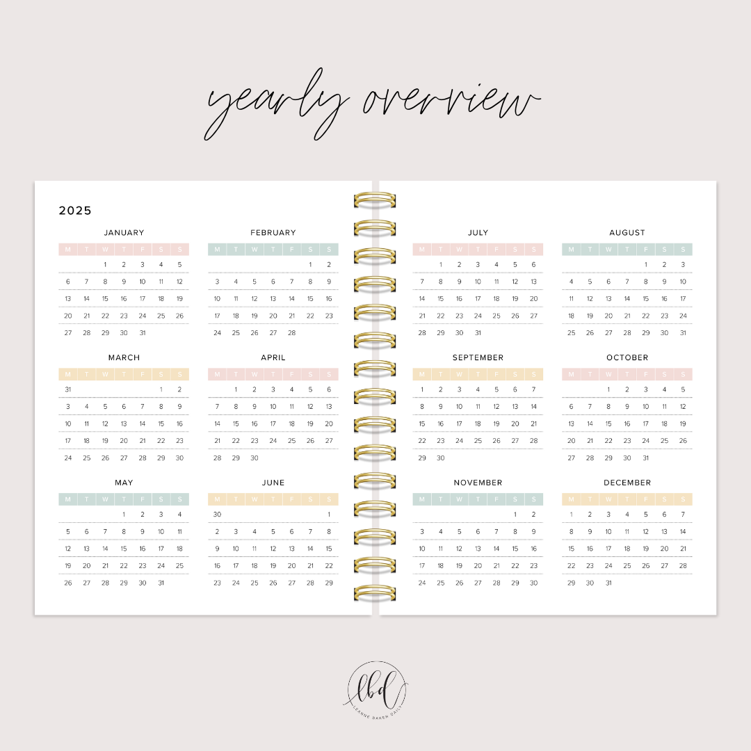SECONDS - GREEN 2025 WEEKLY Create Space Planner (Copy)