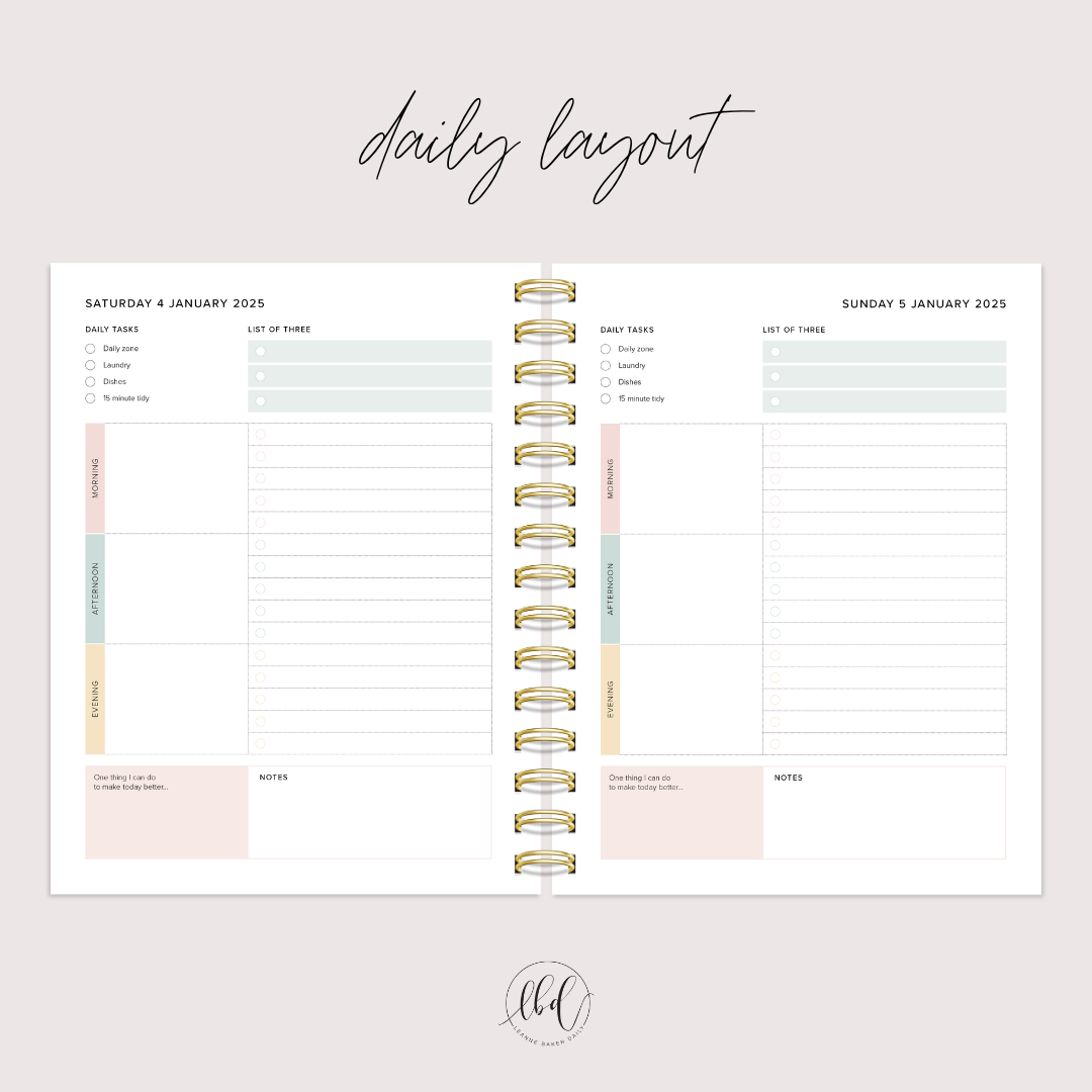 SECONDS - GLADIOLI 2025 DAILY Create Space Planner (Copy)
