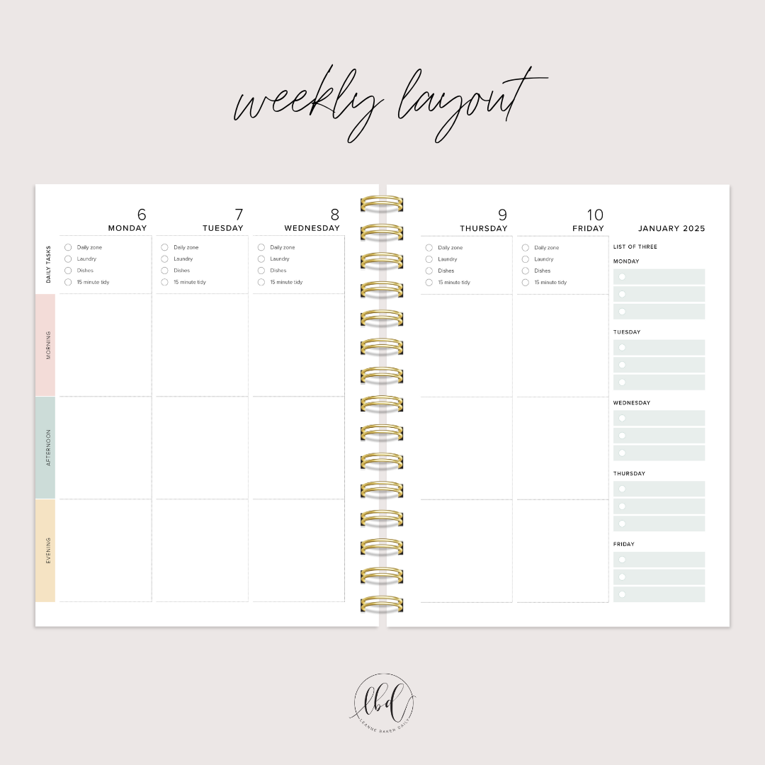 SECONDS - GREEN 2025 WEEKLY Create Space Planner (Copy)