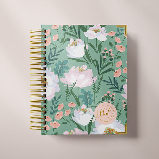 GREEN FLORAL 2025 DAILY Create Space Planner